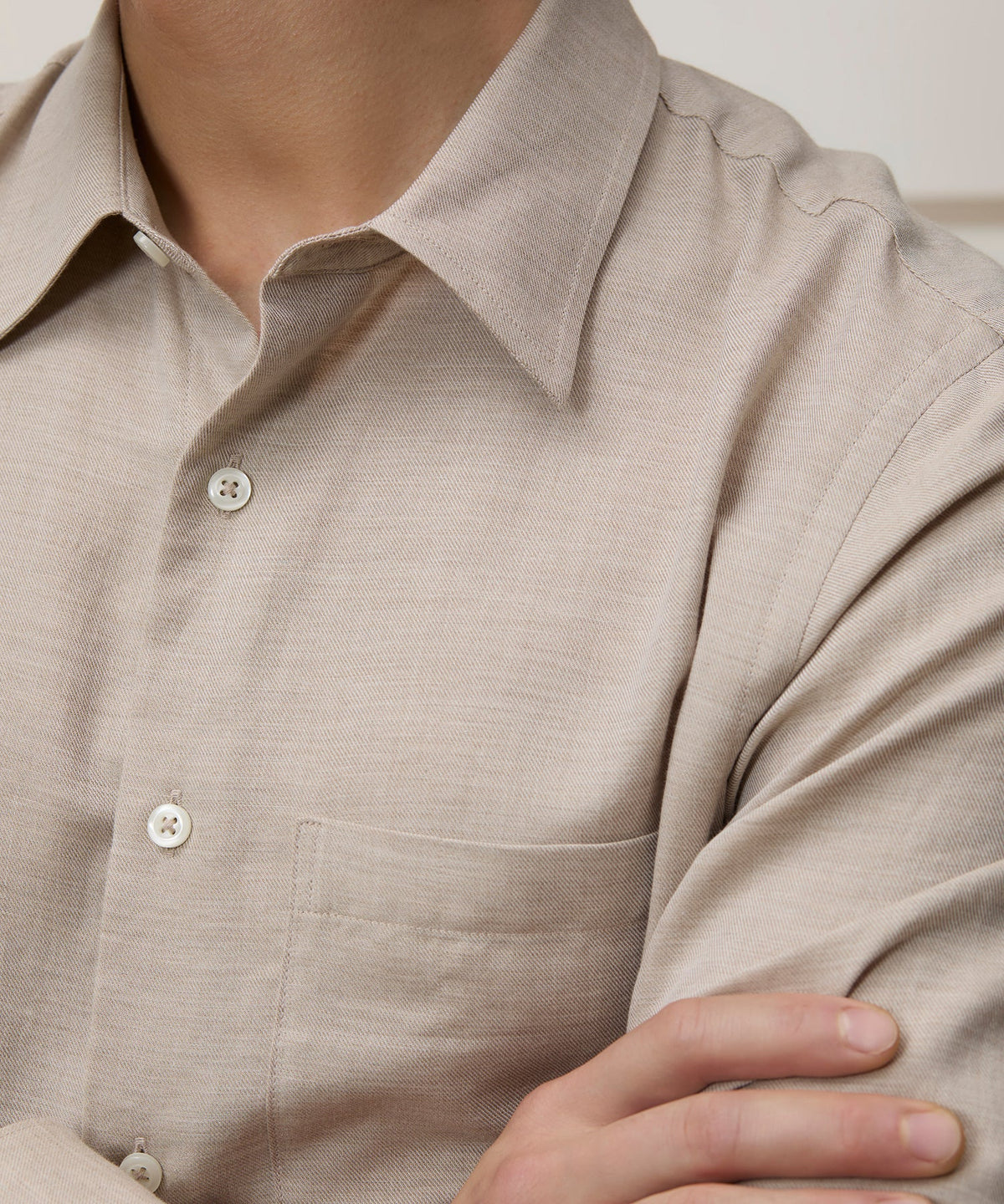 Portuguese Cotton-Cashmere Sport Shirt - Camel