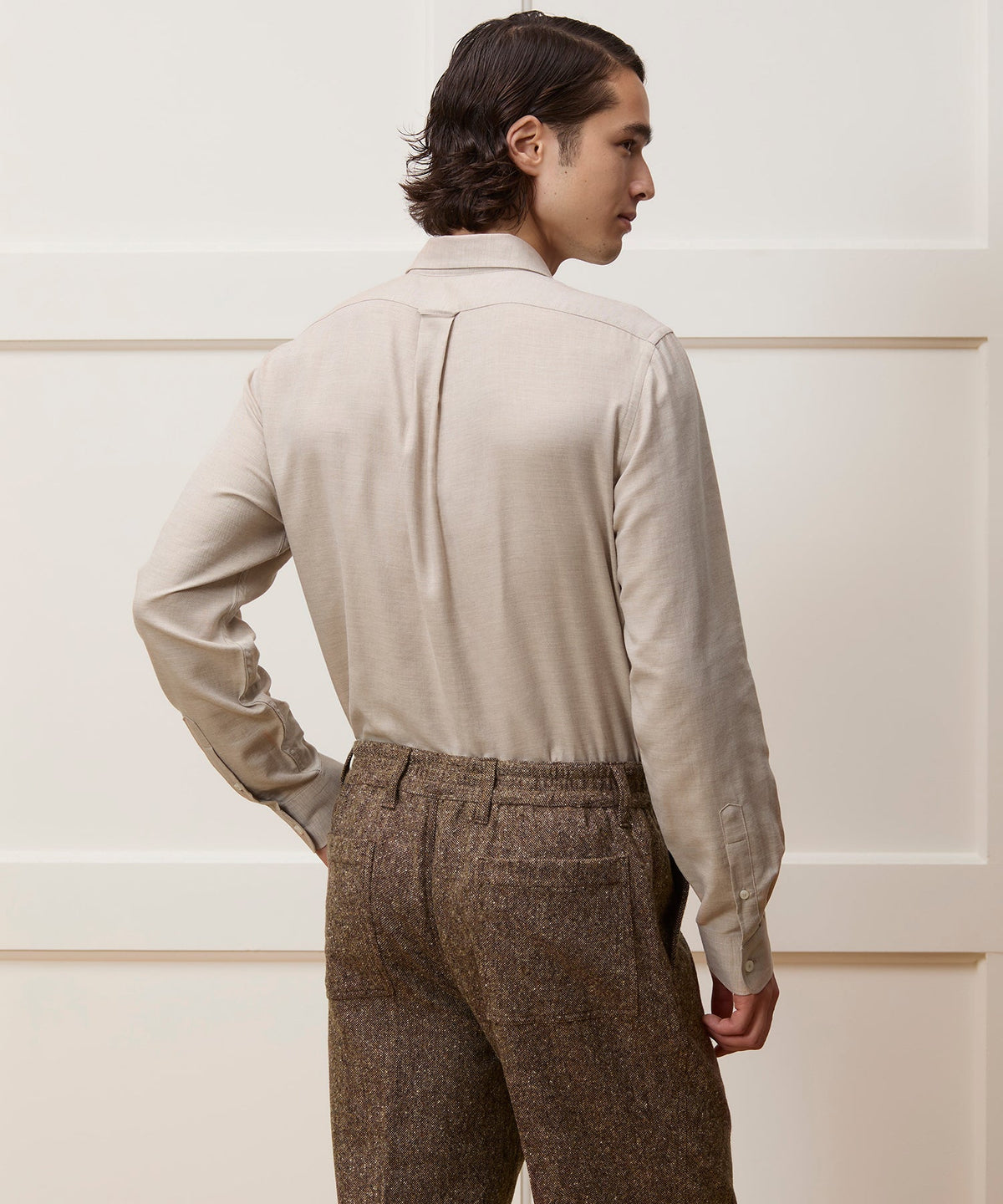 Portuguese Cotton-Cashmere Sport Shirt - Camel