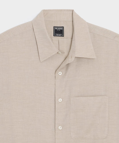Portuguese Cotton-Cashmere Sport Shirt - Camel