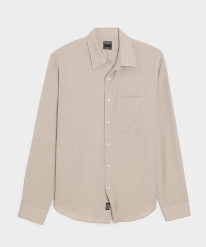 Portuguese Cotton-Cashmere Sport Shirt - Camel