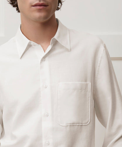 Cotton-Cashmere Sport Shirt - White