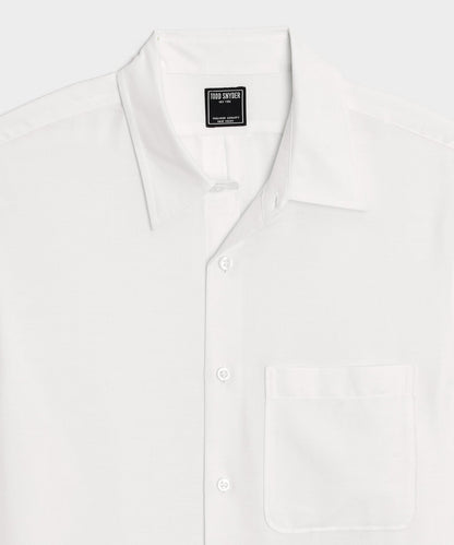 Cotton-Cashmere Sport Shirt - White