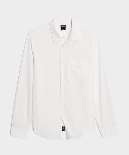 Cotton-Cashmere Sport Shirt - White