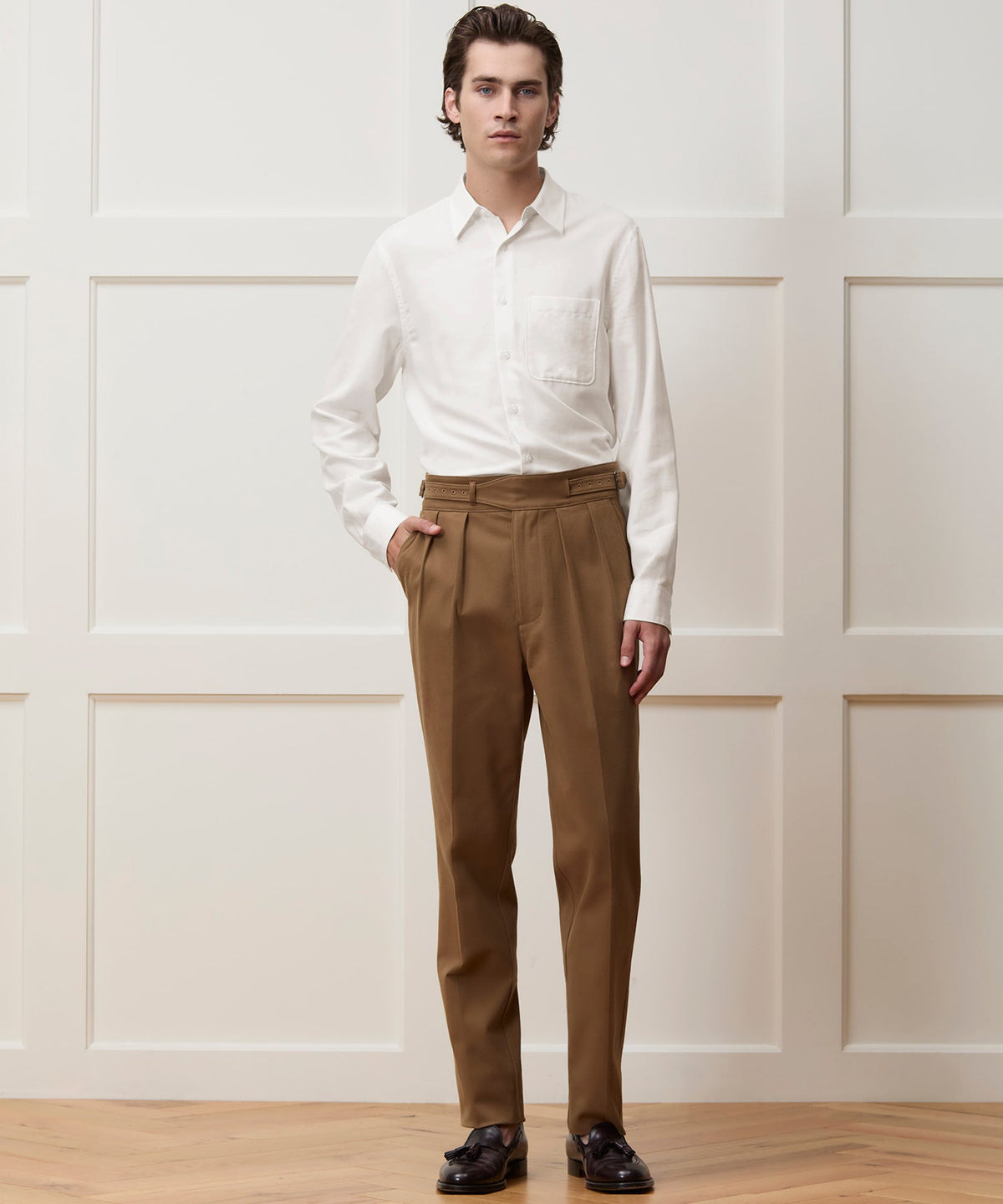 Cotton-Cashmere Sport Shirt - White