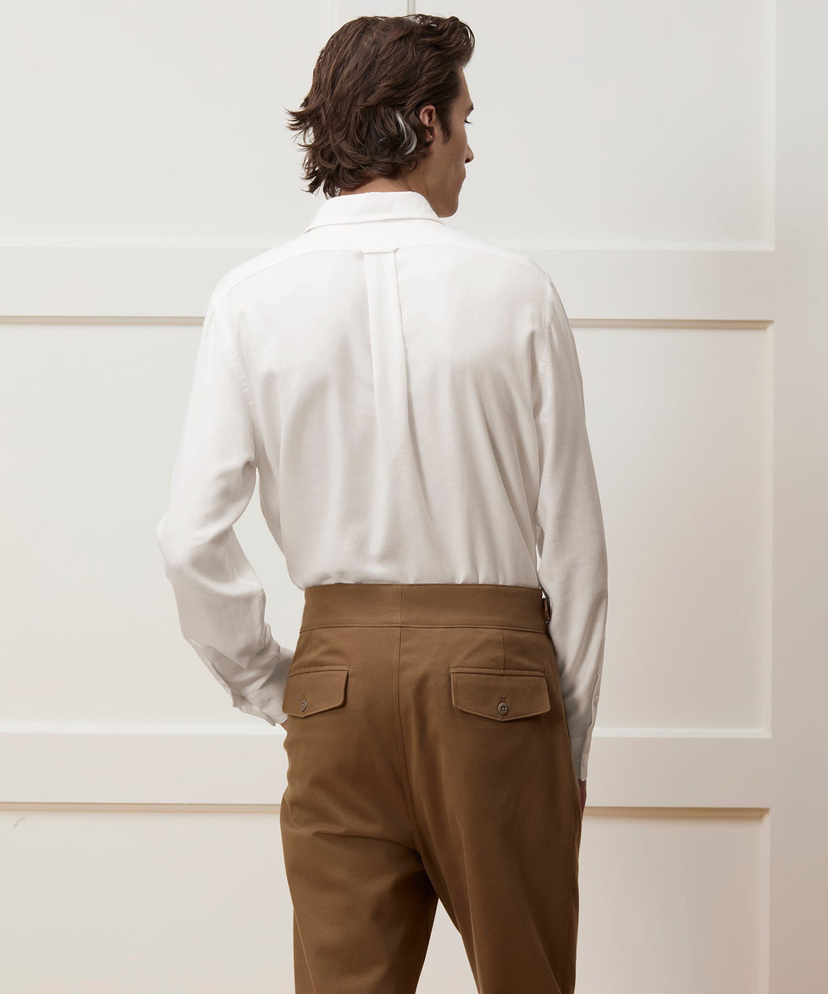 Cotton-Cashmere Sport Shirt - White