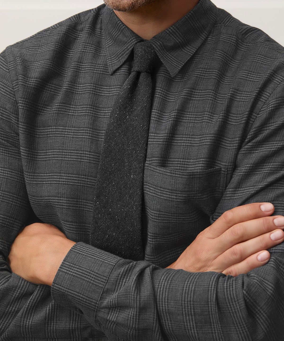 Portuguese Cotton-Cashmere Sport Shirt - Dark Charcoal