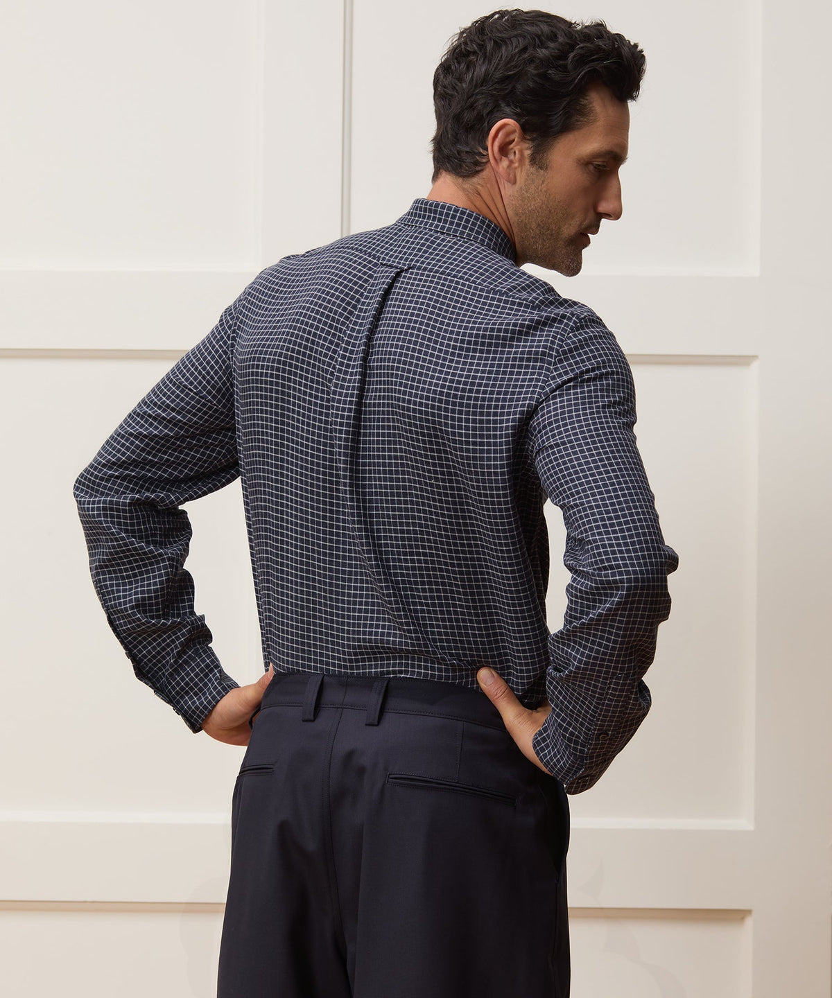 Cotton-Cashmere Sport Shirt - Navy