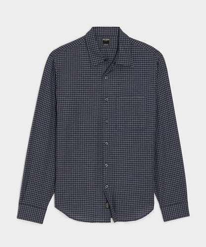 Cotton-Cashmere Sport Shirt - Navy