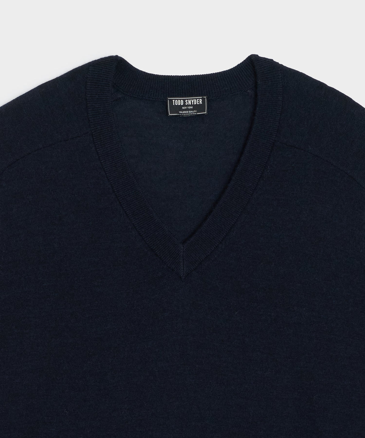 Merino V-Neck Sweater - Navy