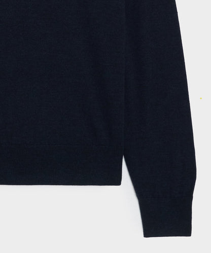 Merino V-Neck Sweater - Navy