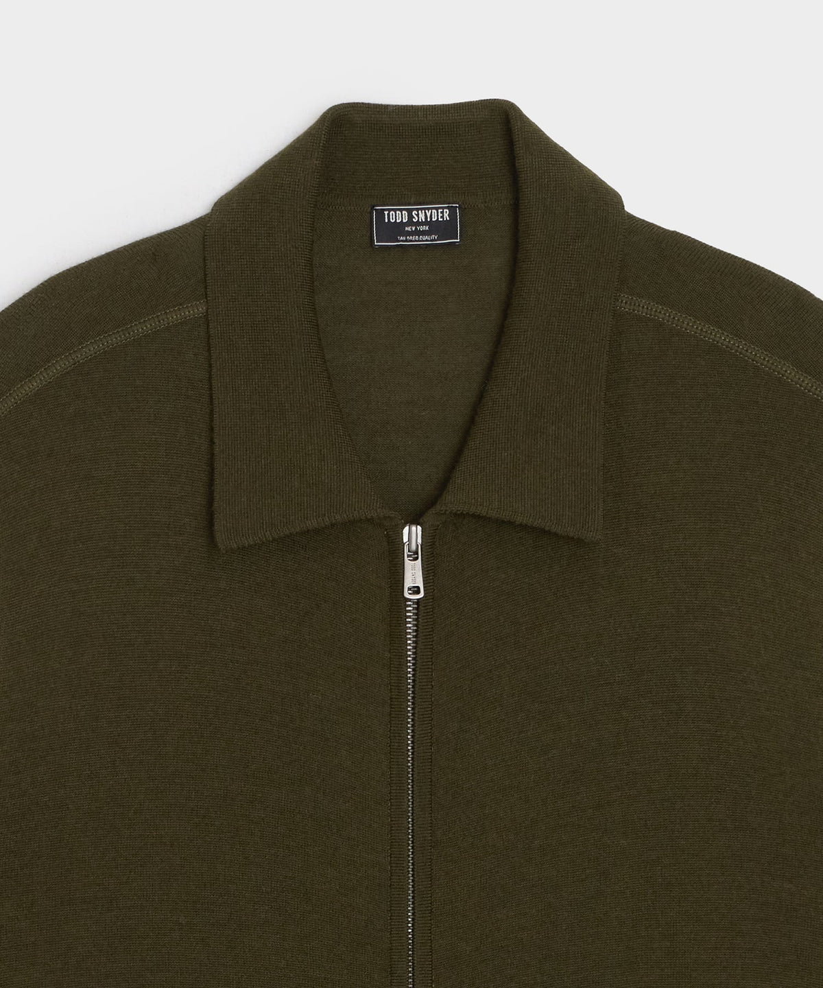 Merino Full-Zip Sweater Polo - Snyder Olive