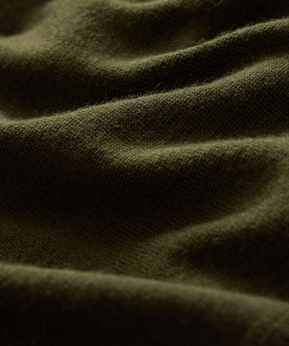 Merino Full-Zip Sweater Polo - Snyder Olive