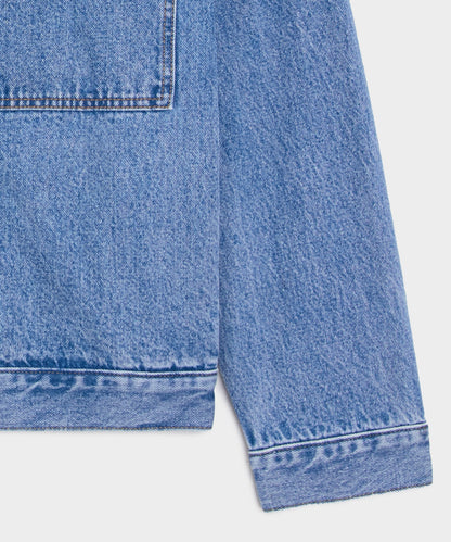 Boxy Denim Jacket - Vintage Blue