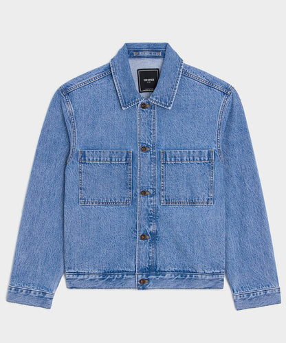 Boxy Denim Jacket - Vintage Blue