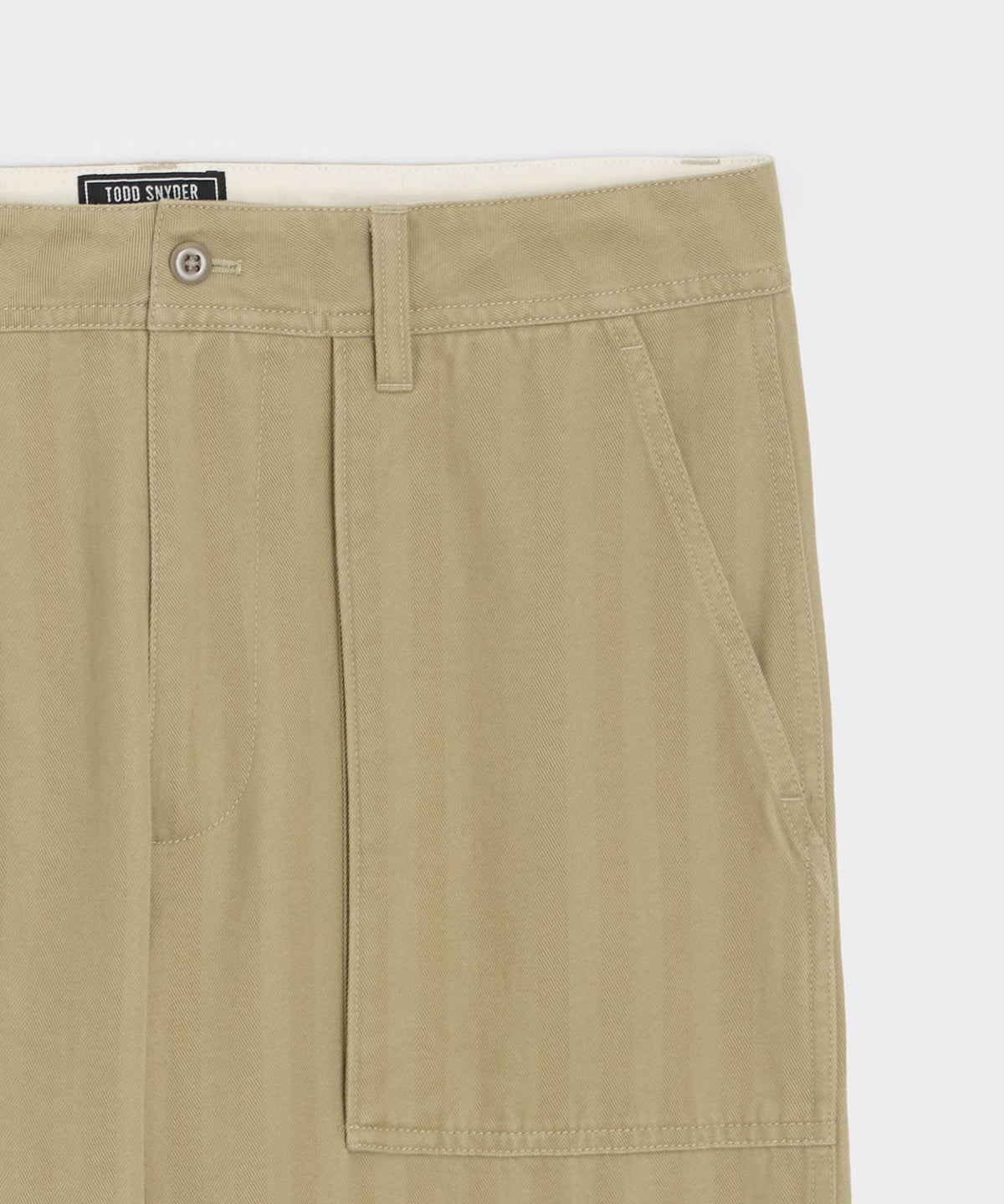 Relaxed Herringbone Twill Camp Pant - Tan