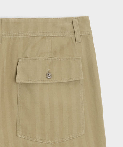 Relaxed Herringbone Twill Camp Pant - Tan