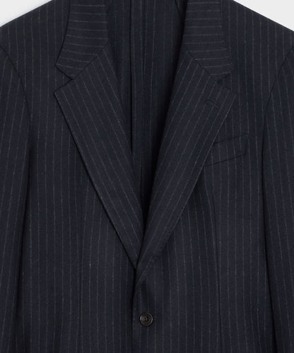 Italian Flannel Pinstripe Wythe Sport Coat - Navy