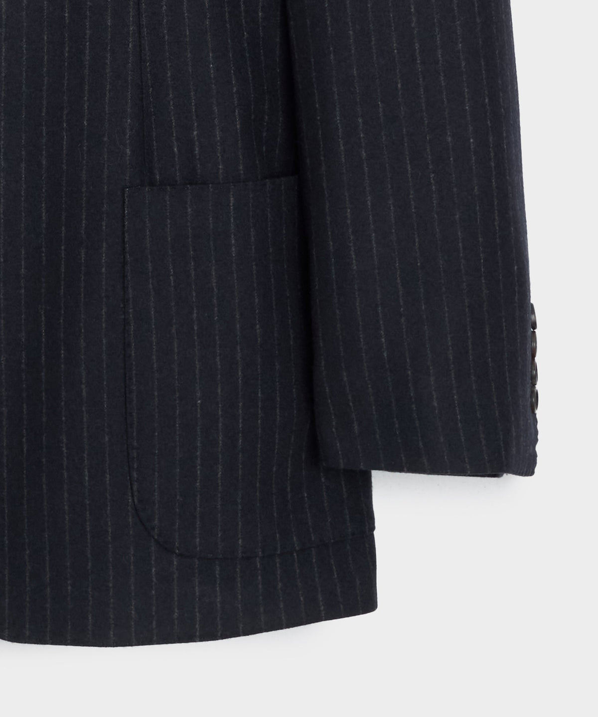 Italian Flannel Pinstripe Wythe Sport Coat - Navy