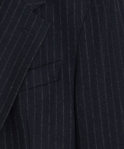 Italian Flannel Pinstripe Wythe Sport Coat - Navy