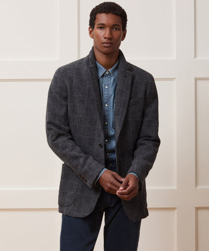 Italian Wool Glen Plaid Sport Coat - Grey