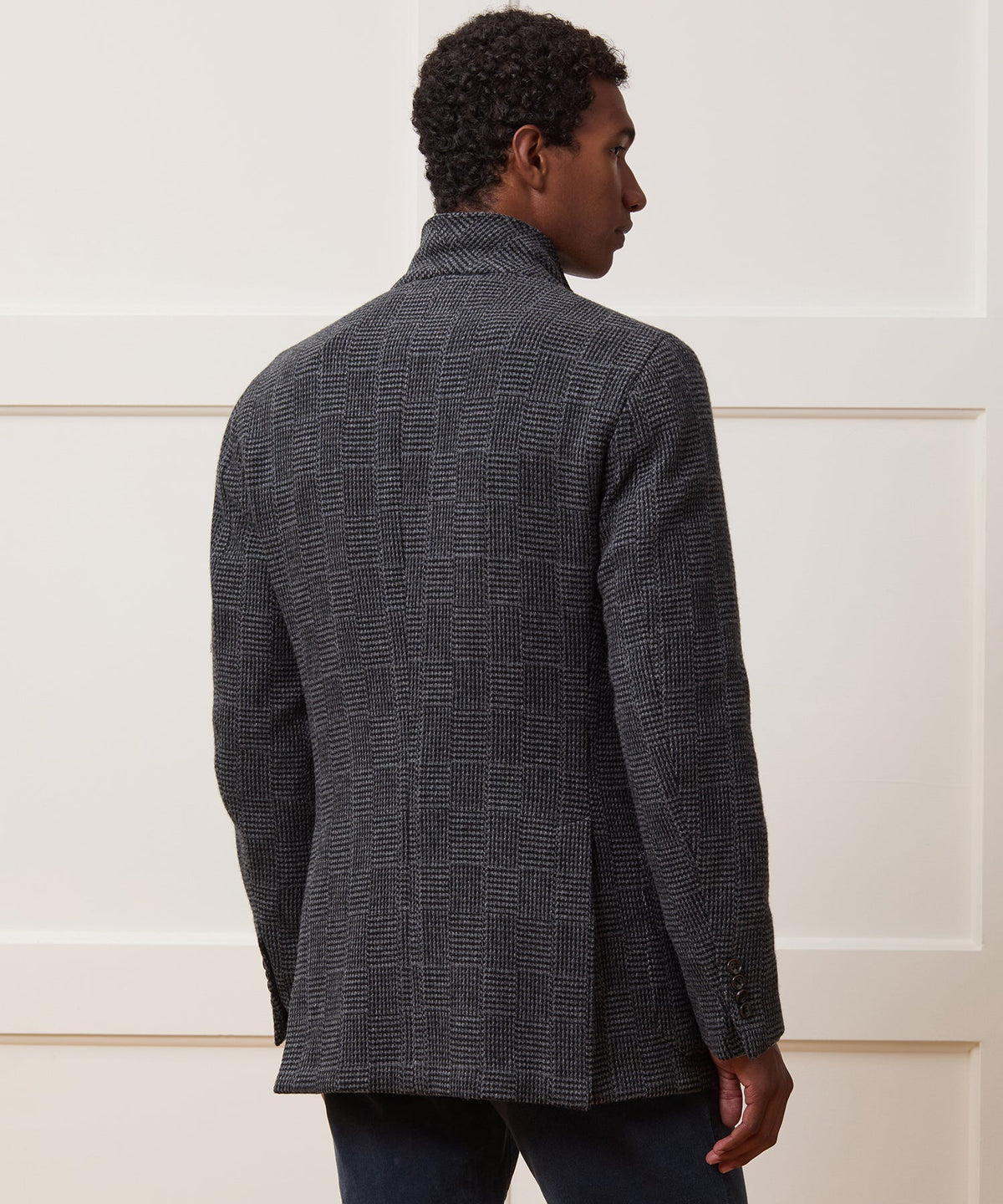 Italian Wool Glen Plaid Sport Coat - Grey