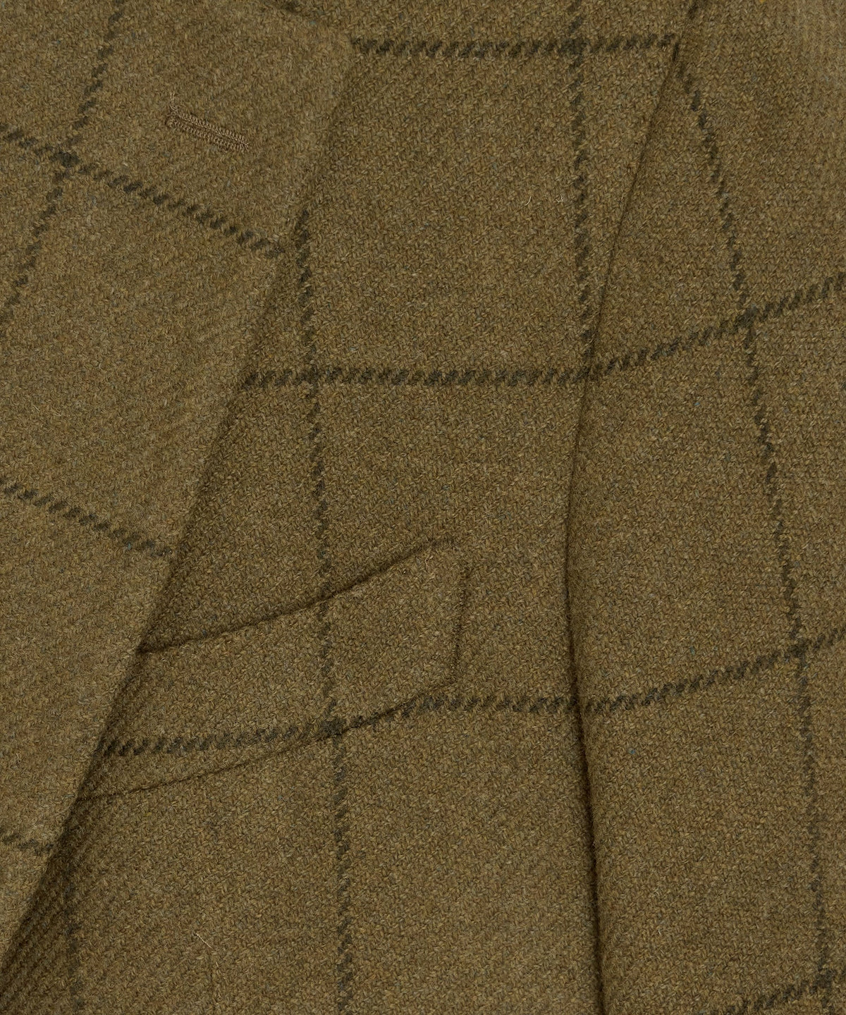 Italian Wool Windowpane Sport Coat - Olive