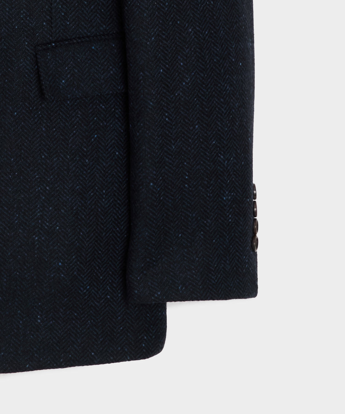 Italian Donegal Herringbone Sutton Jacket - Navy