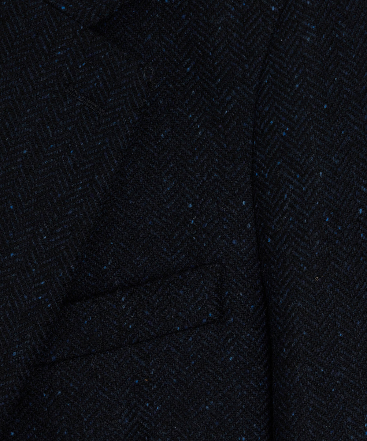 Italian Donegal Herringbone Sutton Jacket - Navy