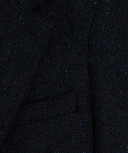 Italian Donegal Herringbone Sutton Jacket - Navy