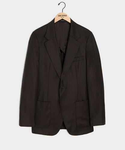 Italian Flannel Madison Jacket - Dark Brown