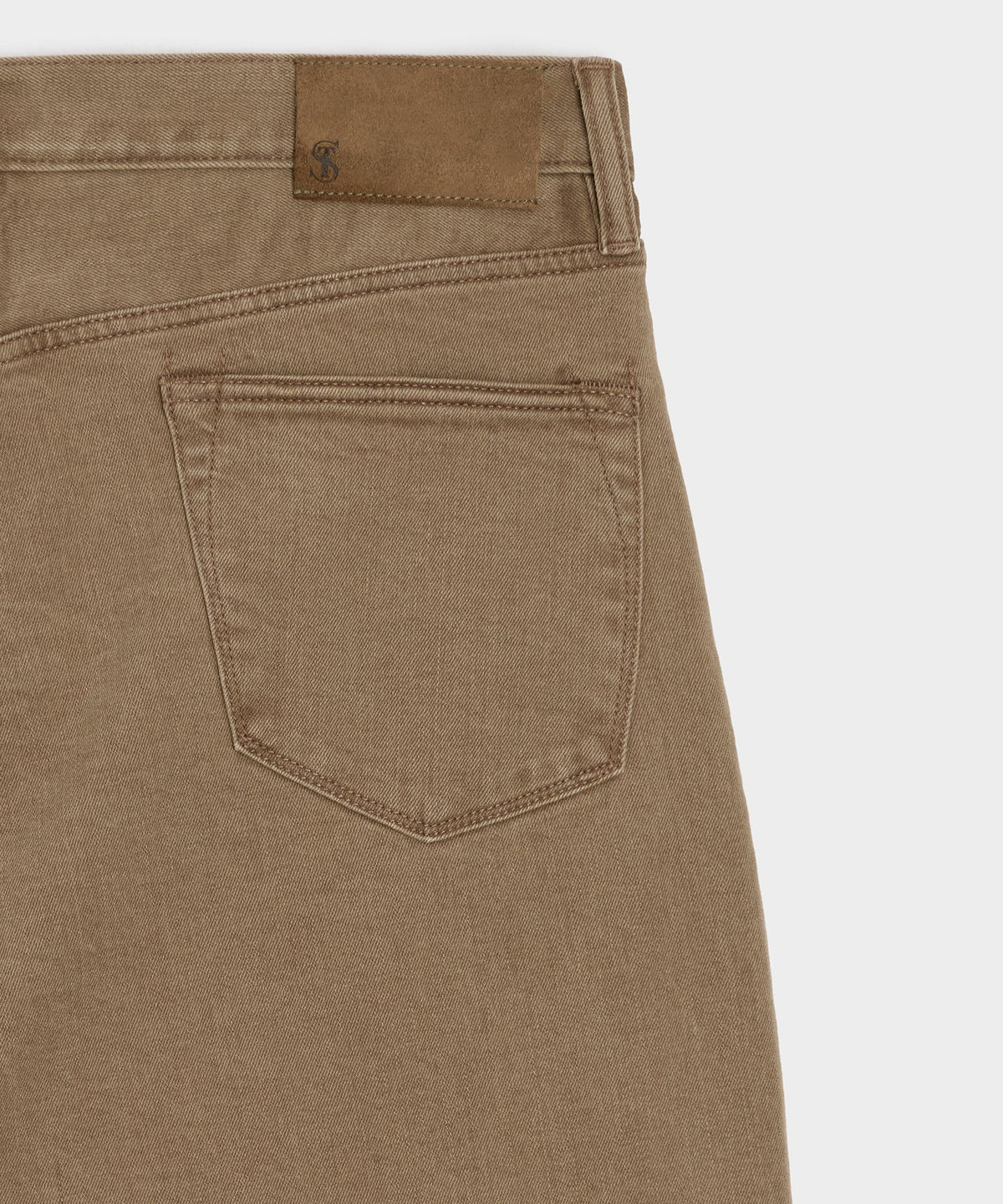 Relaxed 5-Pocket Pleated Jean - Brown
