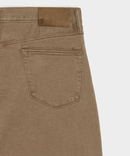 Relaxed 5-Pocket Pleated Jean - Brown