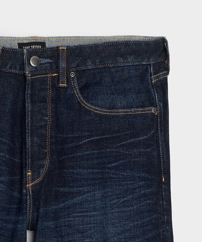 Straight Japanese Selvedge Stretch Jean - Dark Indigo