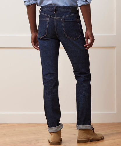 Straight Japanese Selvedge Stretch Jean - Dark Indigo