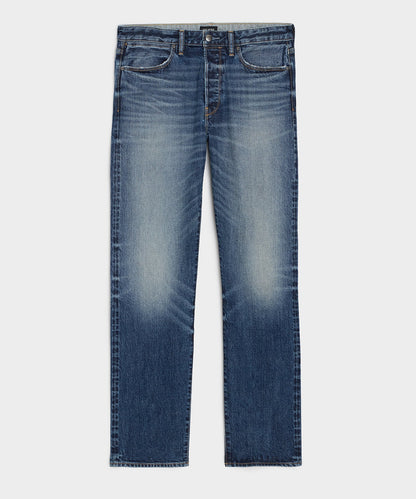 Straight Japanese Selvedge Stretch Jean - Light Indigo
