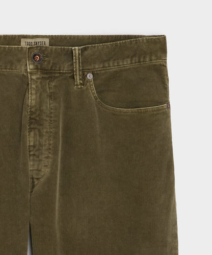 Straight 5-Pocket Corduroy Pant - Olive Vine