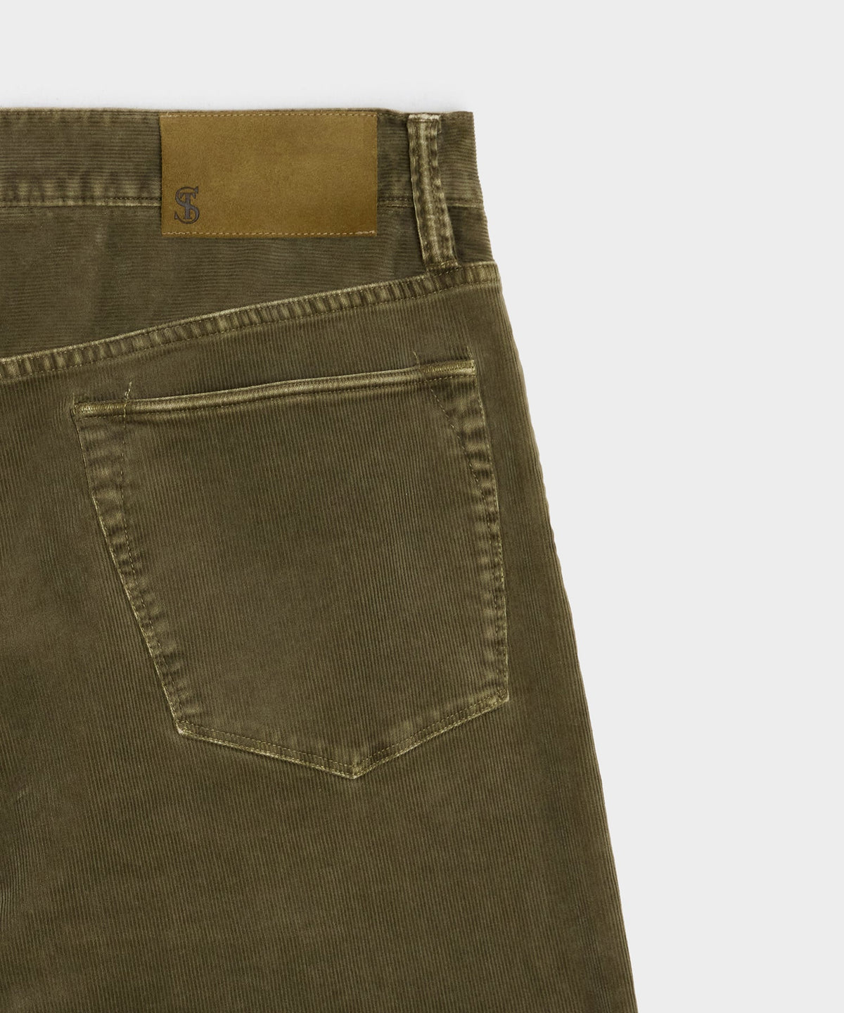 Straight 5-Pocket Corduroy Pant - Olive Vine