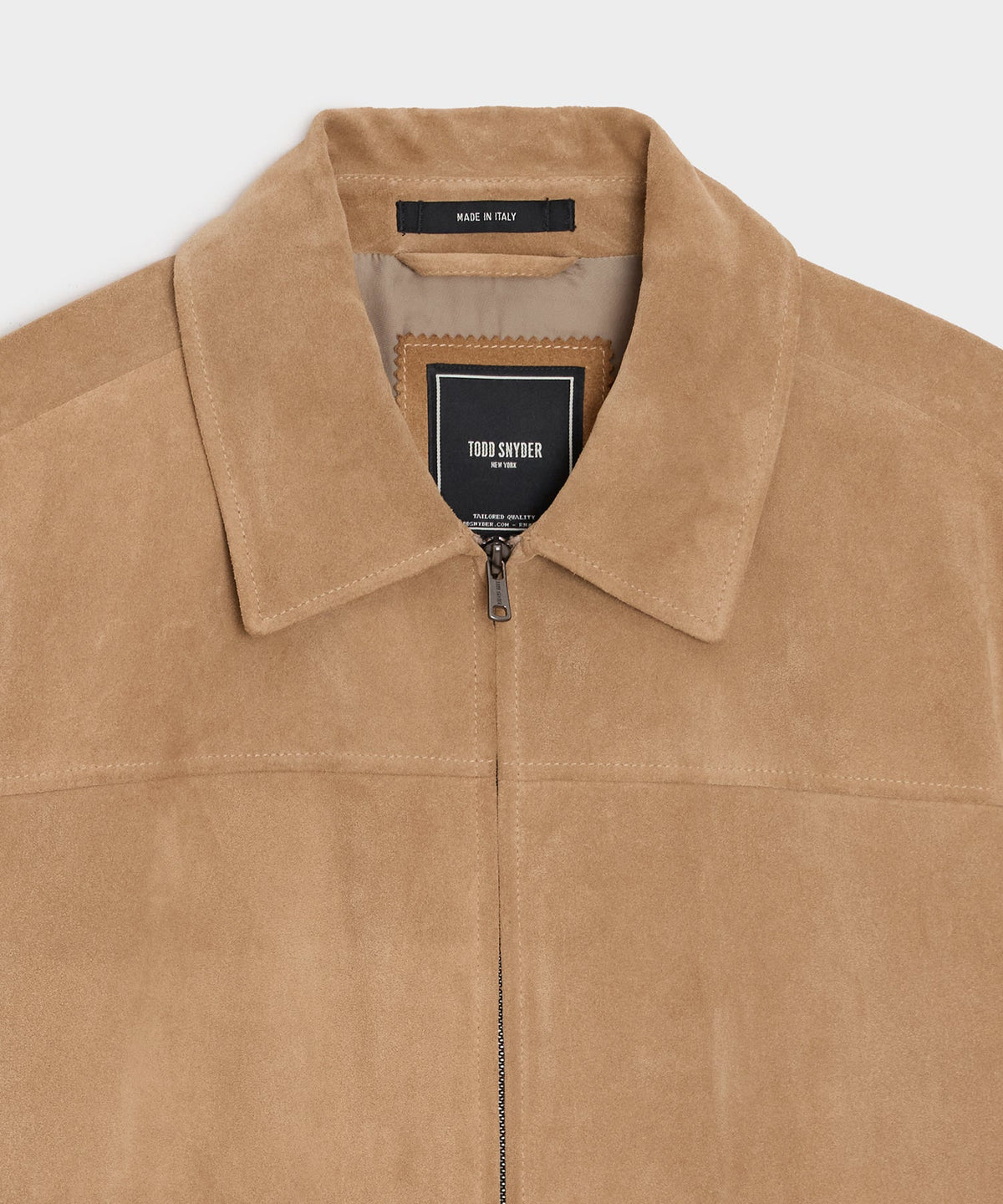 Italian Suede Grant Jacket - Khaki