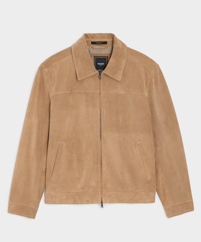 Italian Suede Grant Jacket - Khaki