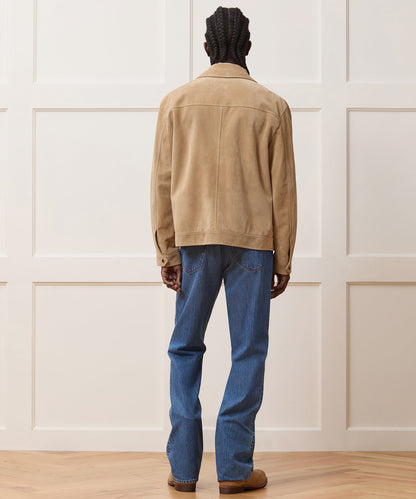 Italian Suede Grant Jacket - Khaki