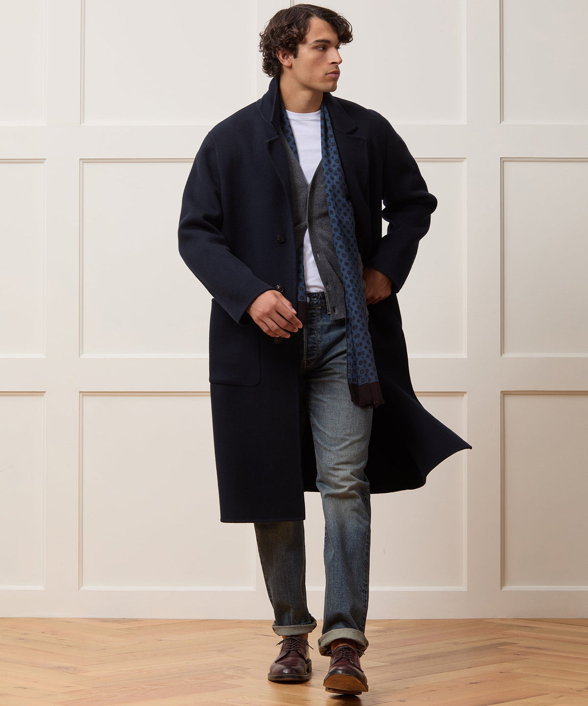 Italian Cashmere Topcoat - Navy