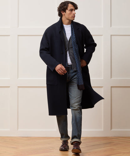 Italian Cashmere Topcoat - Navy