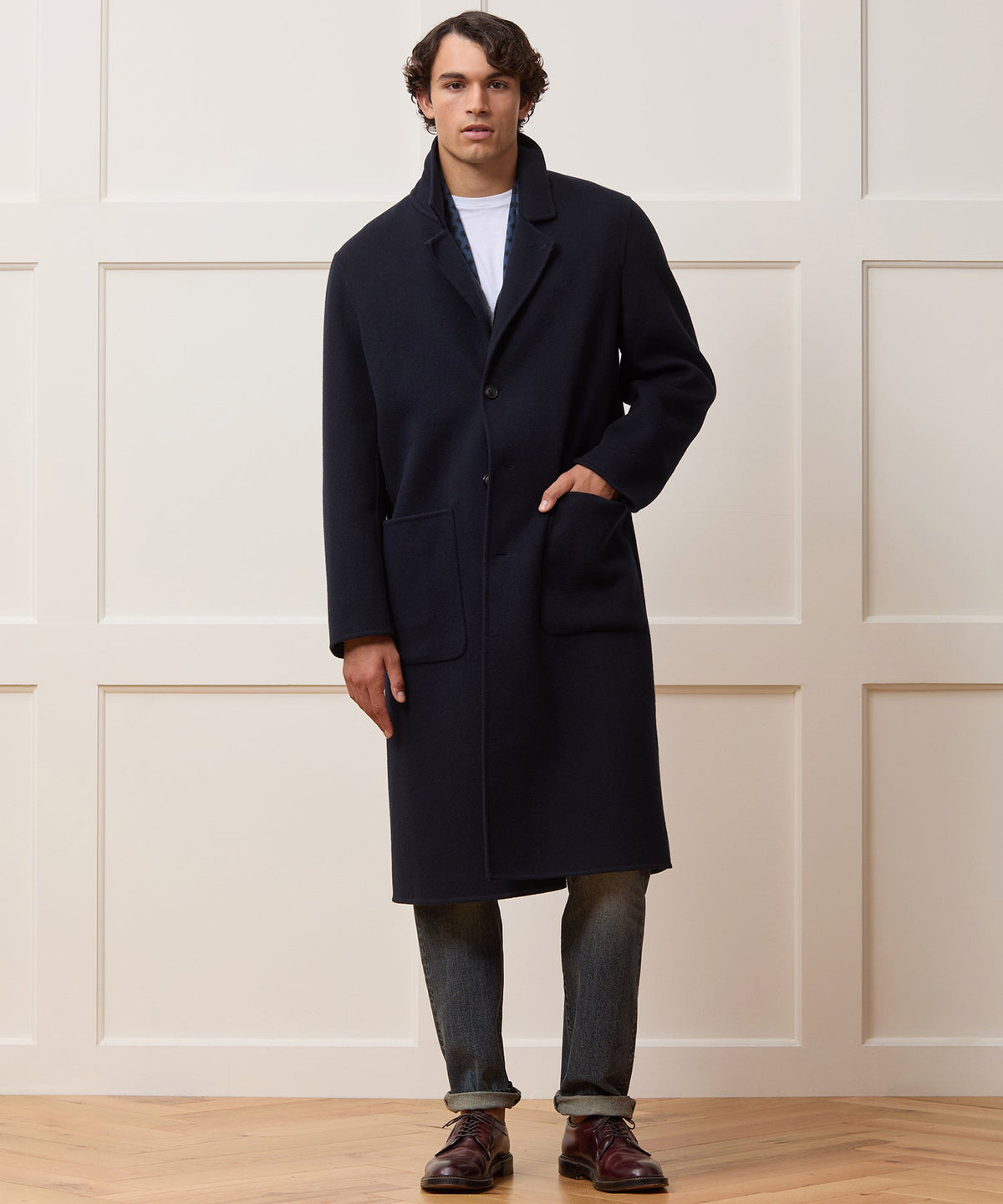 Italian Cashmere Topcoat - Navy