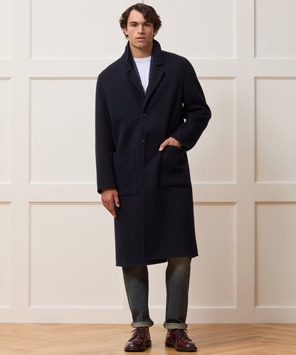 Italian Cashmere Topcoat - Navy