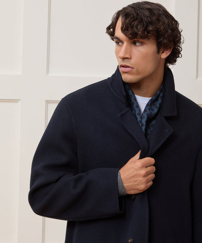 Italian Cashmere Topcoat - Navy