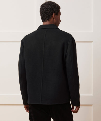 Italian Cashmere Chore Coat - Black