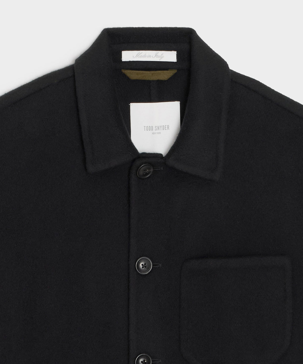 Italian Cashmere Chore Coat - Black