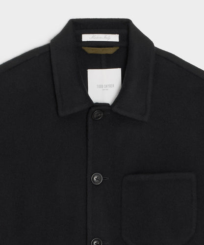 Italian Cashmere Chore Coat - Black