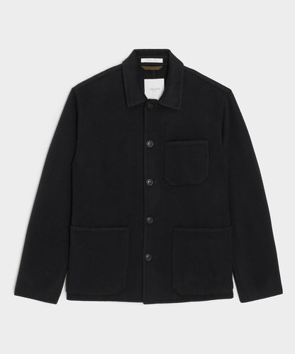 Italian Cashmere Chore Coat - Black