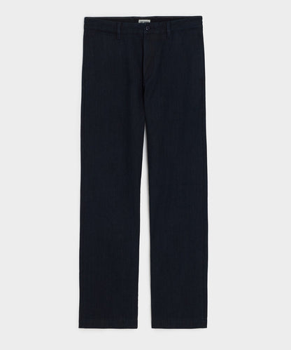 Relaxed Striped Denim Chino - Indigo